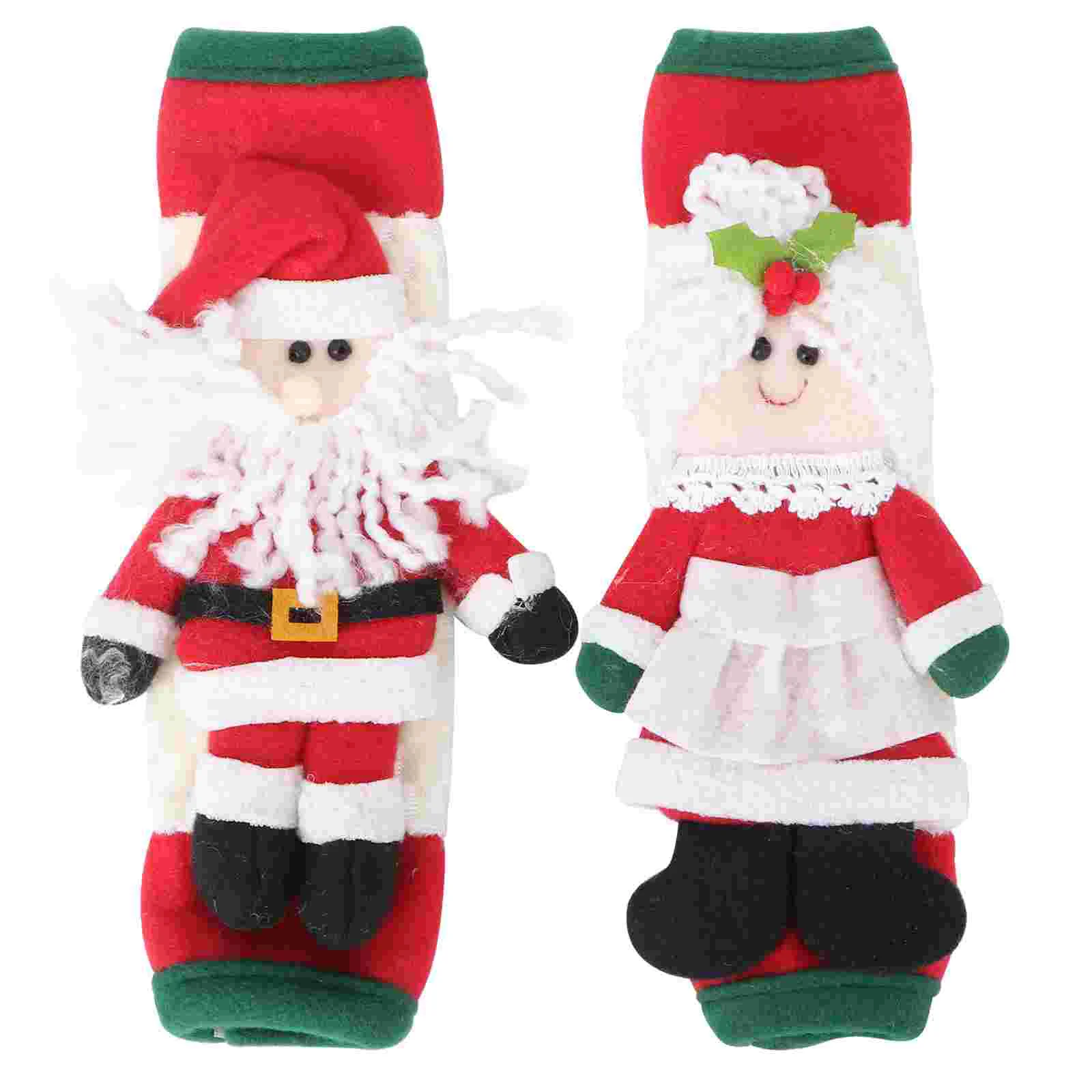 

Handle Christmas Refrigerator Door Covers Kitchen Protector Oven Cover Decorations Holiday Handles Appliance Set Antiskid Gloves