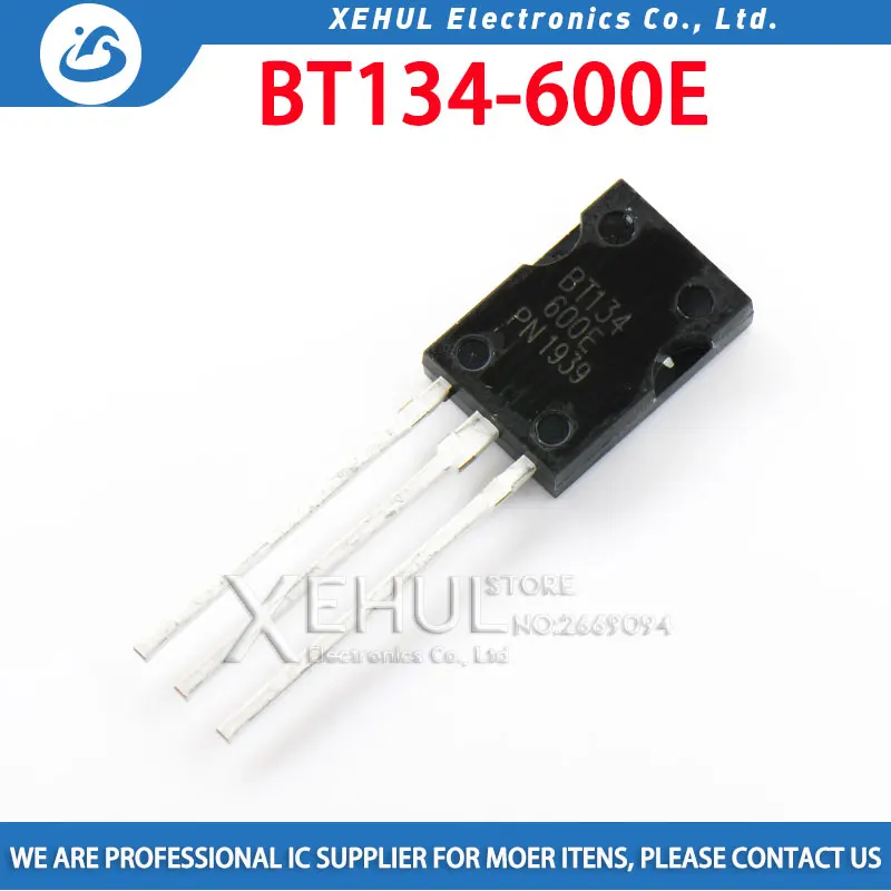 10-100 шт., новинка, Φ BT134 4A 600V TO-126, двунаправленный тиристор, Триод