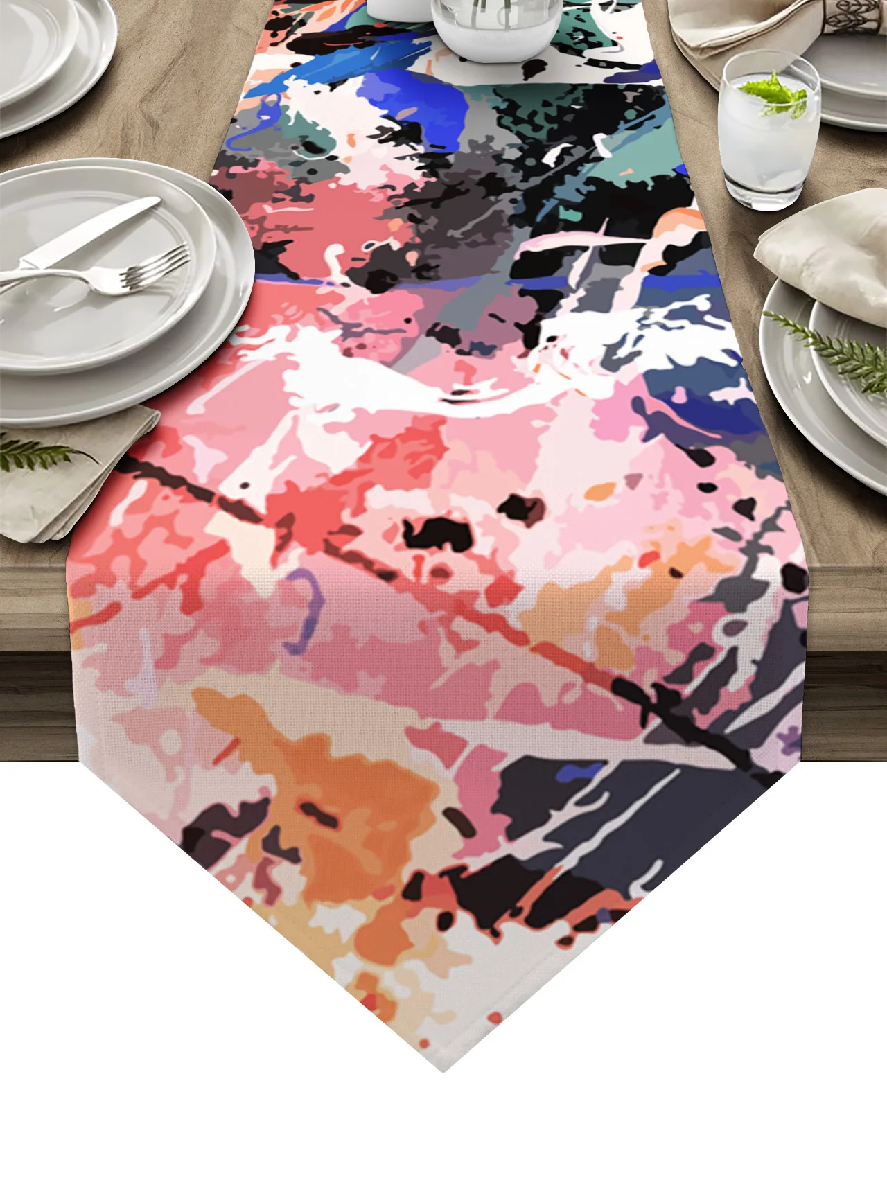 

Картина маслом, граффити, искусство, настольные дорожки для гостиной, кухни, декор стола, уличвечерние вечеринка, свадьба