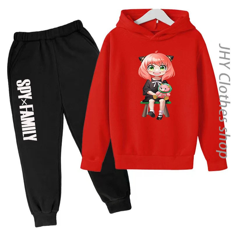 

Hoodie 3-12 Years Old Kids Cute Funny New Spy X Family Anya Forger Printed Boys and Girls Fashionable Jogging Casual Sports Suit