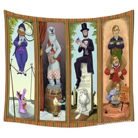 Haunted Mansion Stretching Portraits Fan Art Decorative Posters Halloween Decor Wall Hanging Tapestry By Ho Me Lili