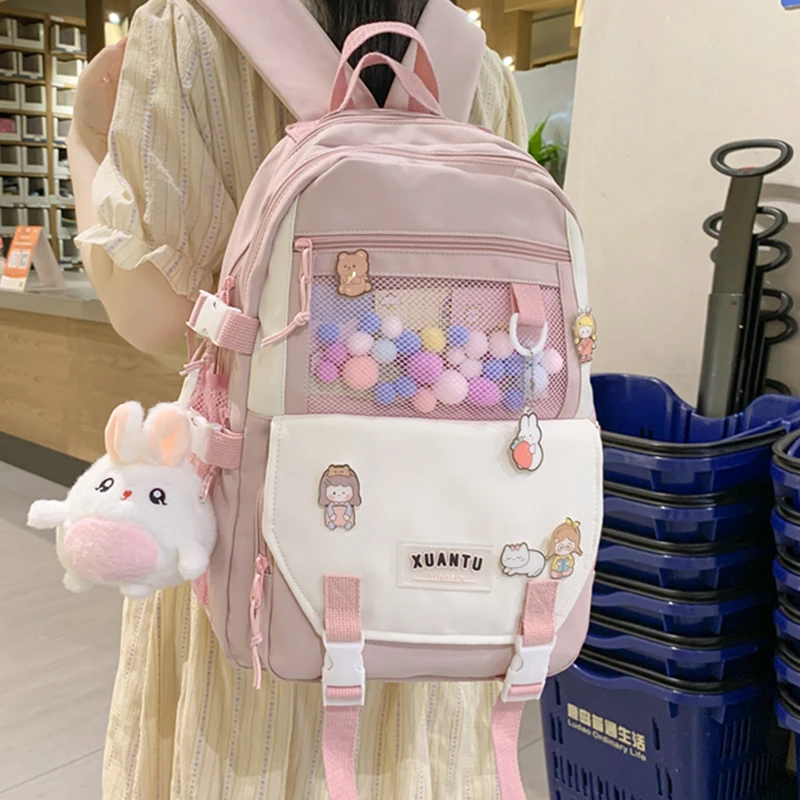 

Водонепроницаемый школьный ранец для девочек-подростков, милые женские дорожные рюкзаки для колледжа, Модный женский рюкзак для ноутбука, ...