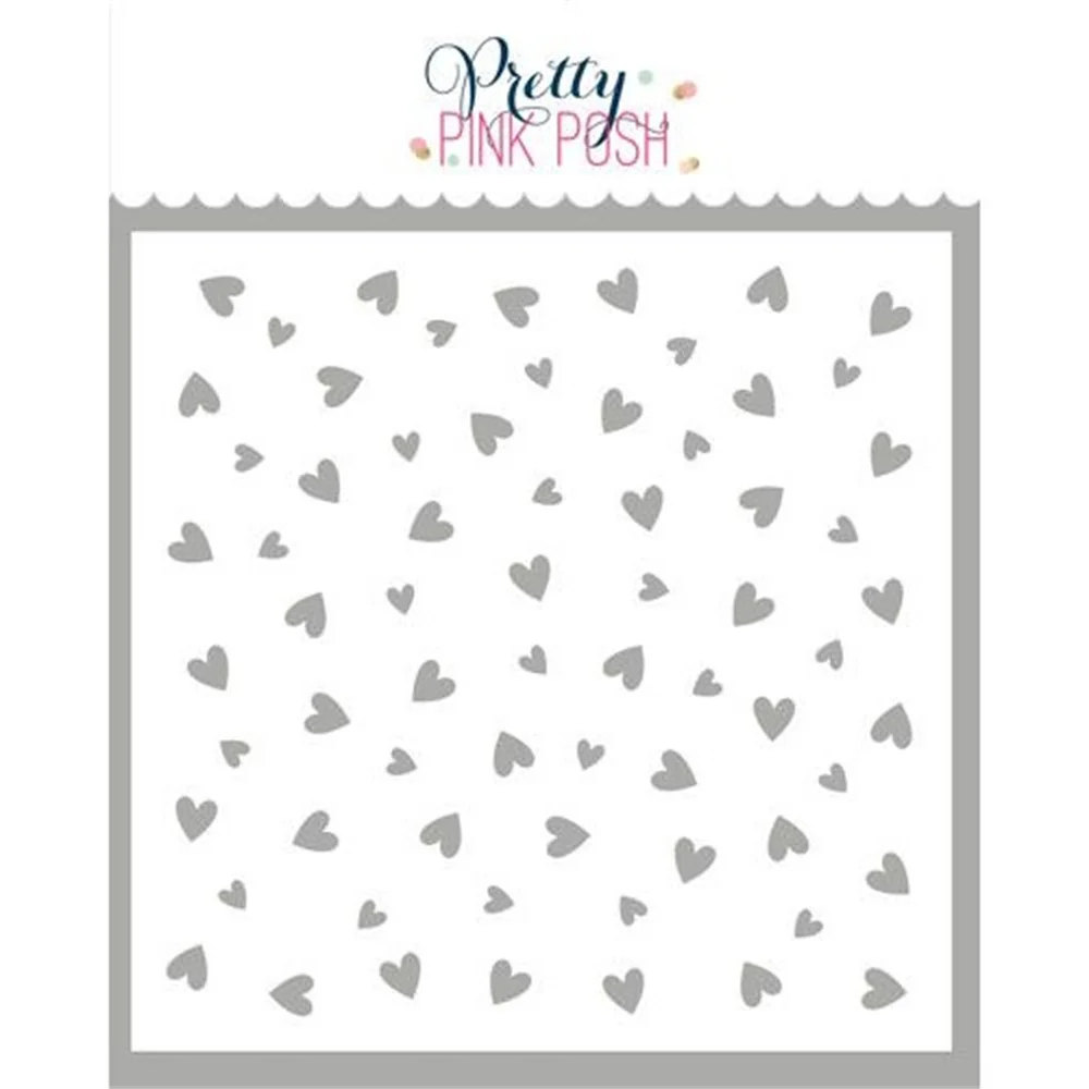

2022 New Valentine's Day Scattered Hearts Layering Stencil Diy Gift Card Scrapbook Craft Knife Mold Blade Punch Reusable Cut Die