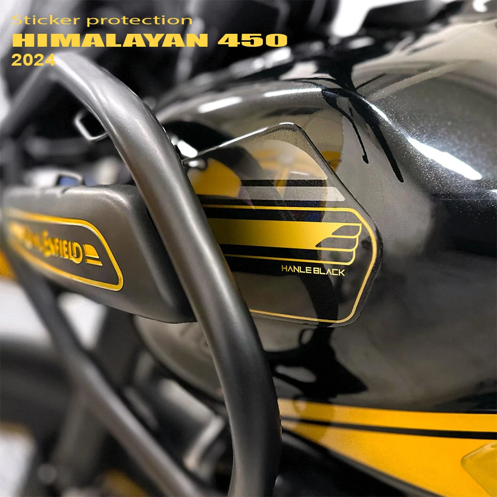 Фото Для Himalayan 450 Hanle, черная 3D защитная наклейка из эпоксидной смолы, наклейки на бак мотоцикла, защитный комплект, водонепроницаемая наклейка №1