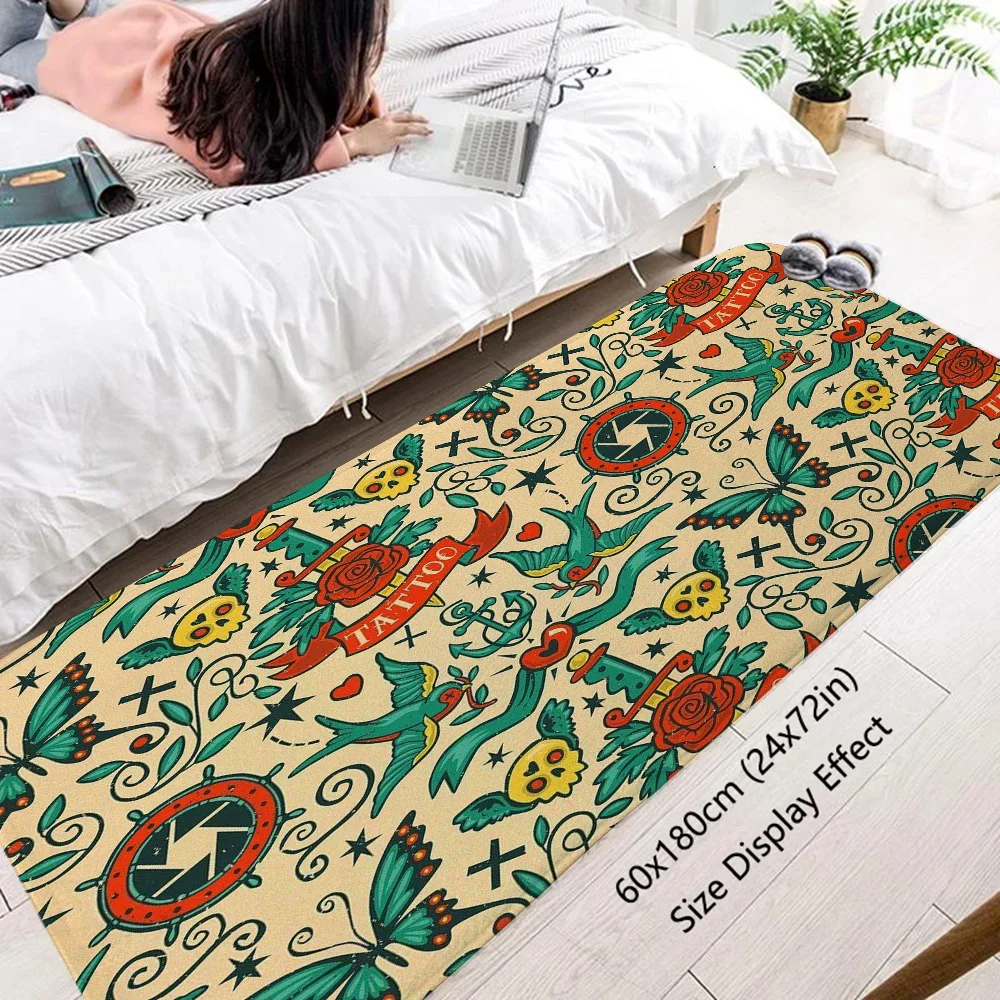 Коврик дверной с татуировкой для входной двери Придверный коврик прихожей и пола