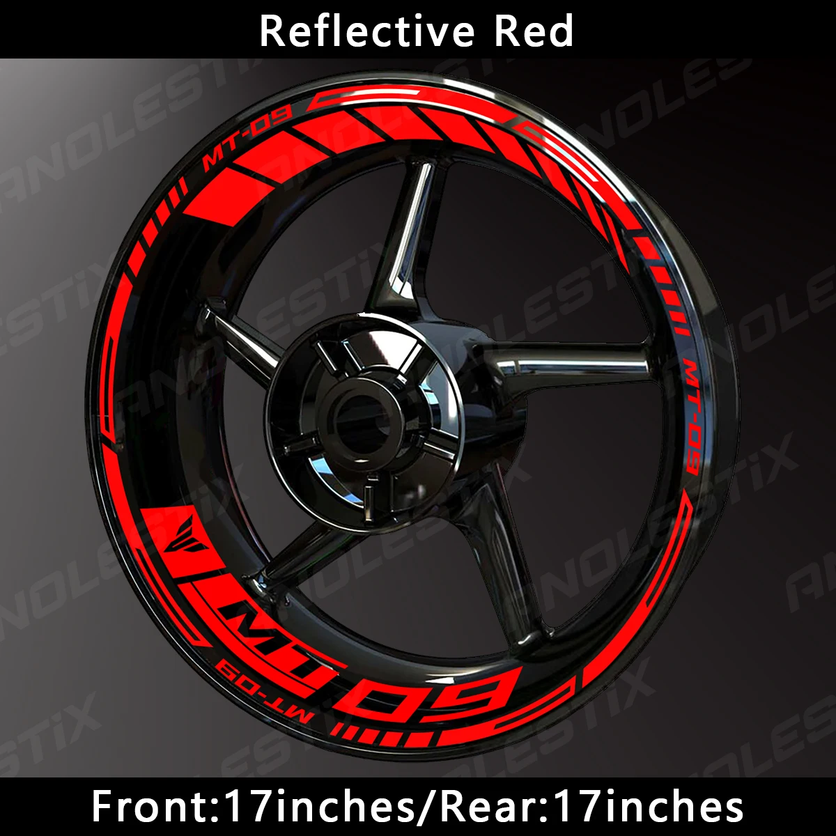 

Светоотражающая наклейка AnoleStix на колесо мотоцикла, наклейка на ступицу колеса, полосатая лента для YAMAHA MT-09 MT09