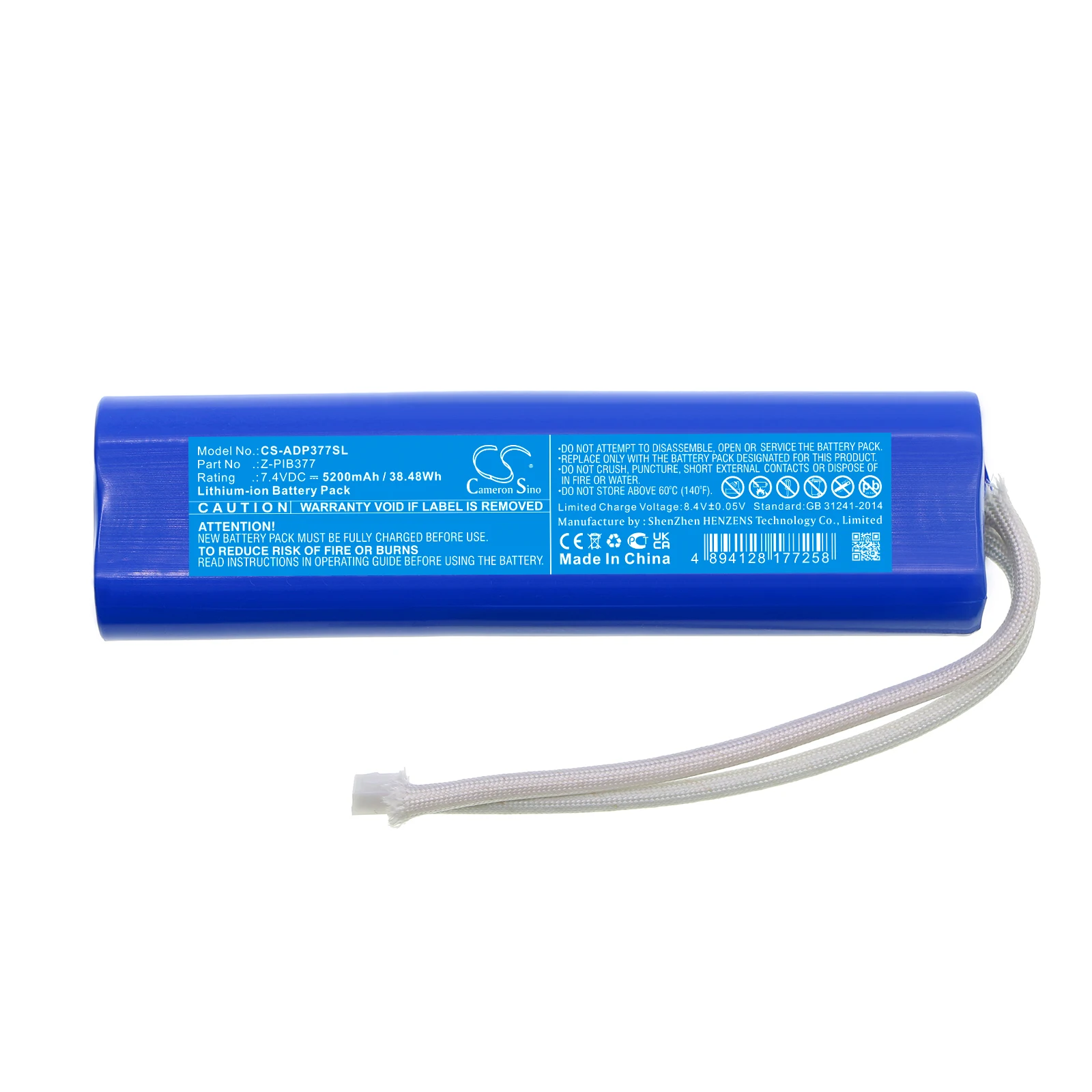 

CS 5200mAh Battery For American DJ Z-PIB377 PinPoint Gobo PinPoint Gobo Color