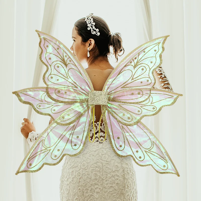 

Принцесса эльф сказочные крылья бабочки крылья для детей на день рождения искусственные украшения Костюм Крылья Ангела реквизит для выступления девочки