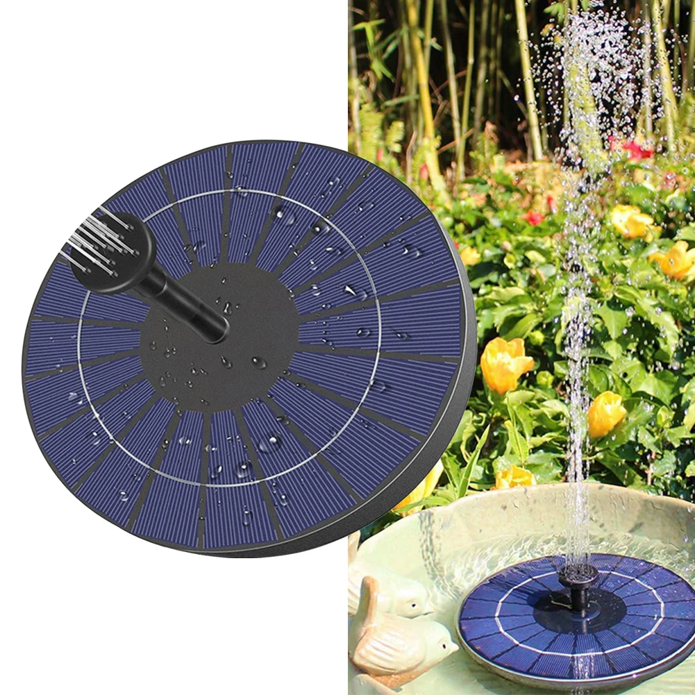 

Solar Fountain 9V/3.5W Upgrade Solar Fountain Floating 1500mAh 6 Nozzle Bird Bath Pool Pond Waterfall Fountain Garden Tool