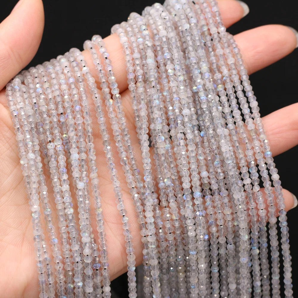 Купи Natural Flash Labradorite Stone Beads Small Round Faceted Spacer Beads For Jewelry Making DIY Bracelet Necklace Strand Handmade за 256 рублей в магазине AliExpress