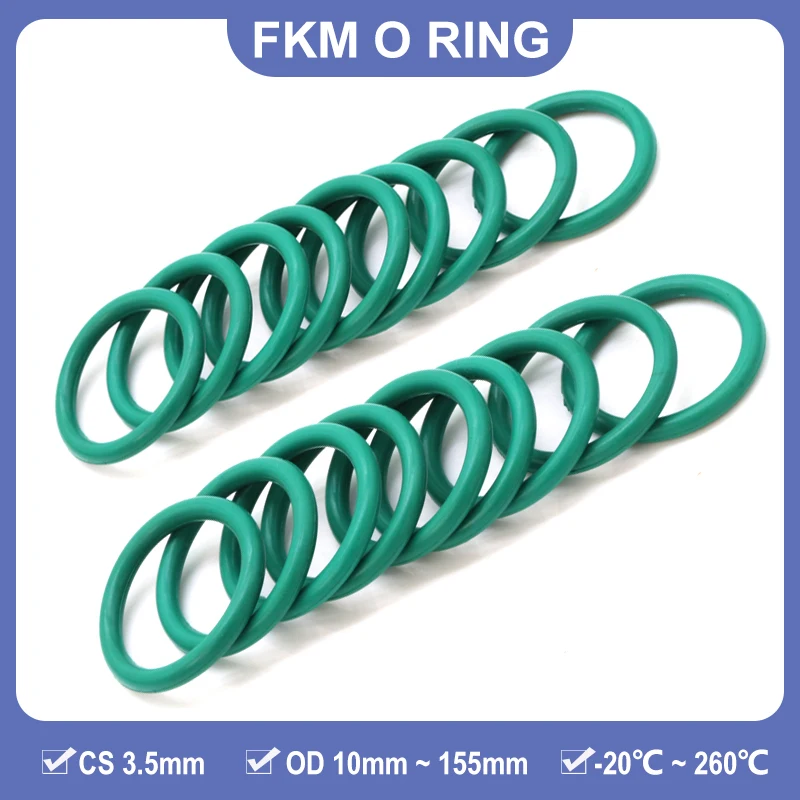 

ФKM уплотнительное кольцо 3,5 мм зеленого цвета