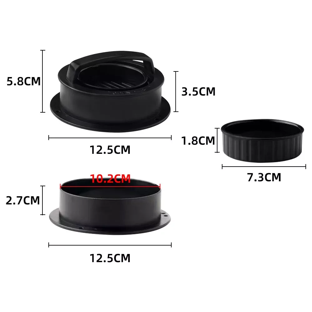 

Hamburger Press Meat Pie Stuffed Burger Press Mold Maker with Baking Paper Liners Round Shape Non-Stick Patty Kitchen Tools