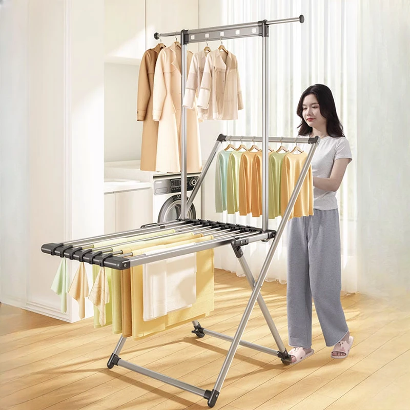 Полки с выдвижными внизками вешалка легкий складной органайзер экономящая