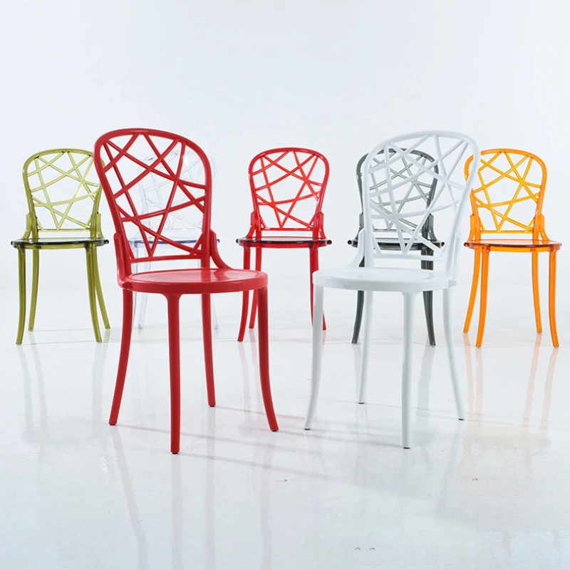 

Transparent Nordic Dining Chair Crystal Hotel Dining Chairs Creative Backrest Customized Personality Kitchen Furniture HY50CT