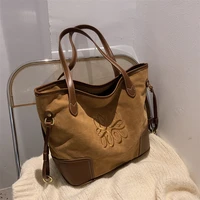 luxury brand retro brown crossbody tote bags for women handbags messenger shoulder bucket bags clucth purse shopping travel bag