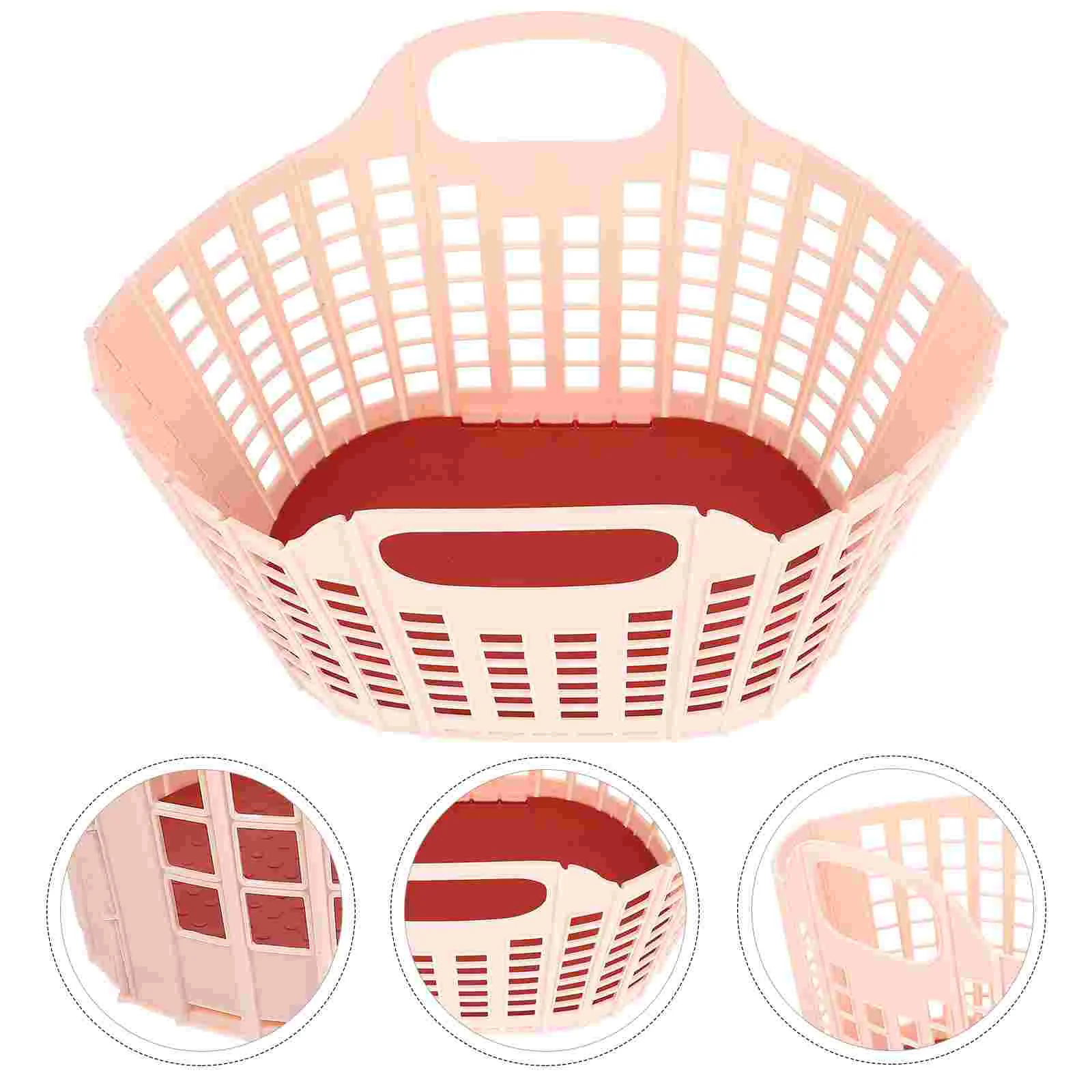 

Basket Storagefruits Fruit Vegetable Picnic Laundry Kitchen Home Shower Caddysnacks Handle Shopping Foldable Design