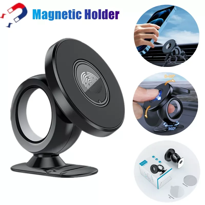 

Car Phone Holder Universal Magnet Stand Air Vent Press Rotatable Phone Mount Support For iPhone 13