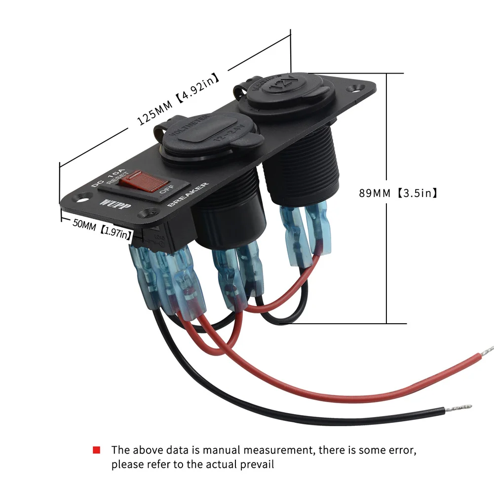 

Adapter Car Charger Voltmeter W/ Lamp Holder Accessories Center Console