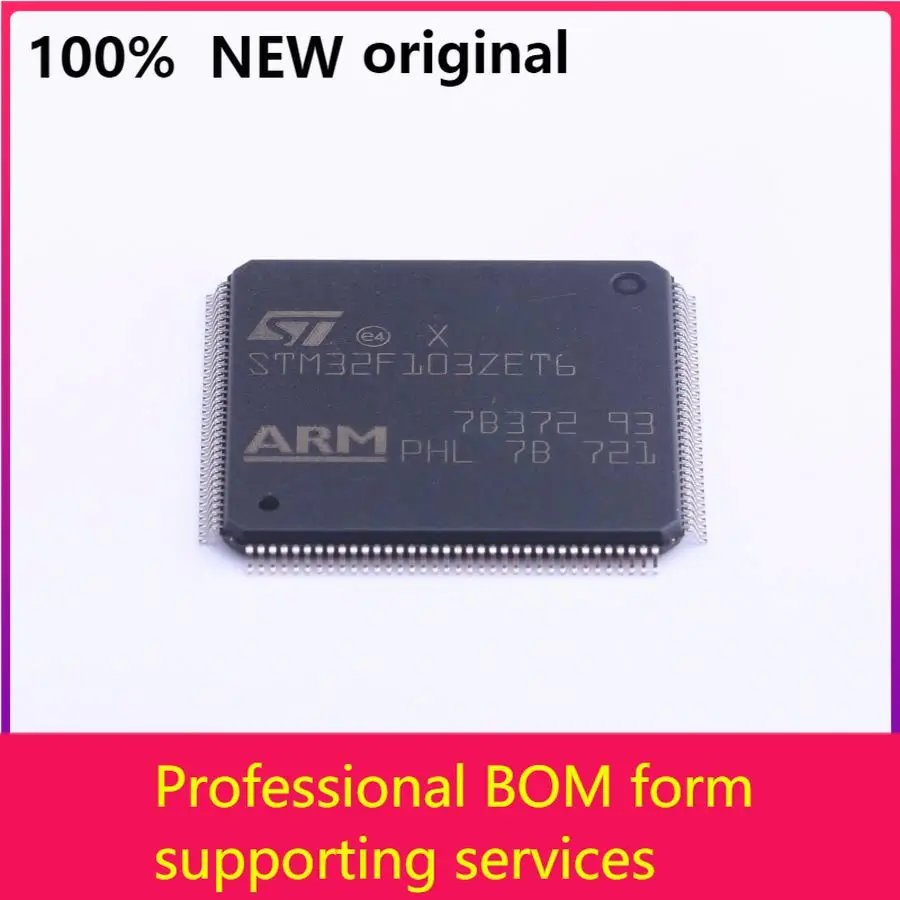 

MCU 32-bit STM32F ARM Cortex M3 RISC 512KB Flash 2.5V/3.3V 144-Pin LQFP T/R - Tape and Reel STM32F103ZET6 100% original