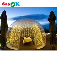 SAYOK Outdoor Inflatable stargazing bubble dome tent for camping, inflatable transparent lawn tent bubble house bubble room for