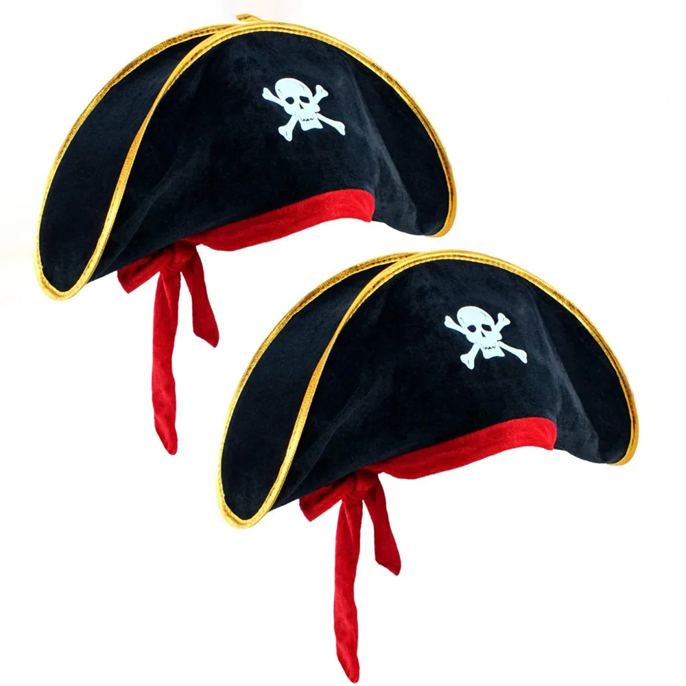 Пиратская шляпа с принтом черепа пиратская костюм кепка для Карибского