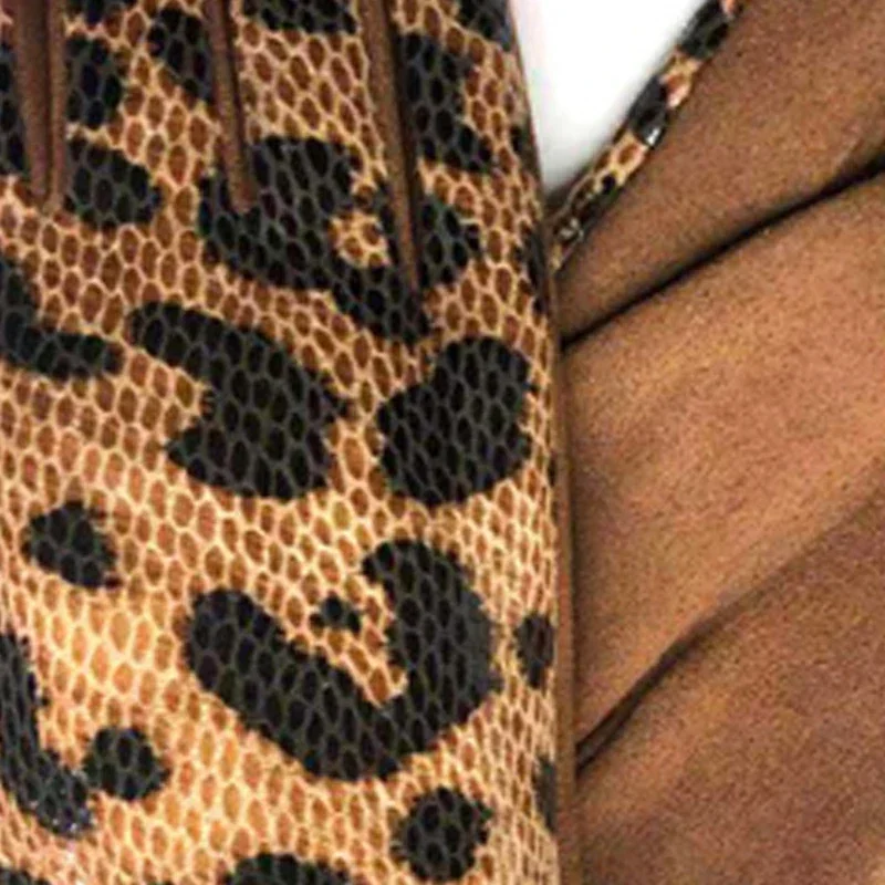 Новые модные женские перчатки с леопардовым принтом и украшением сексуальные из