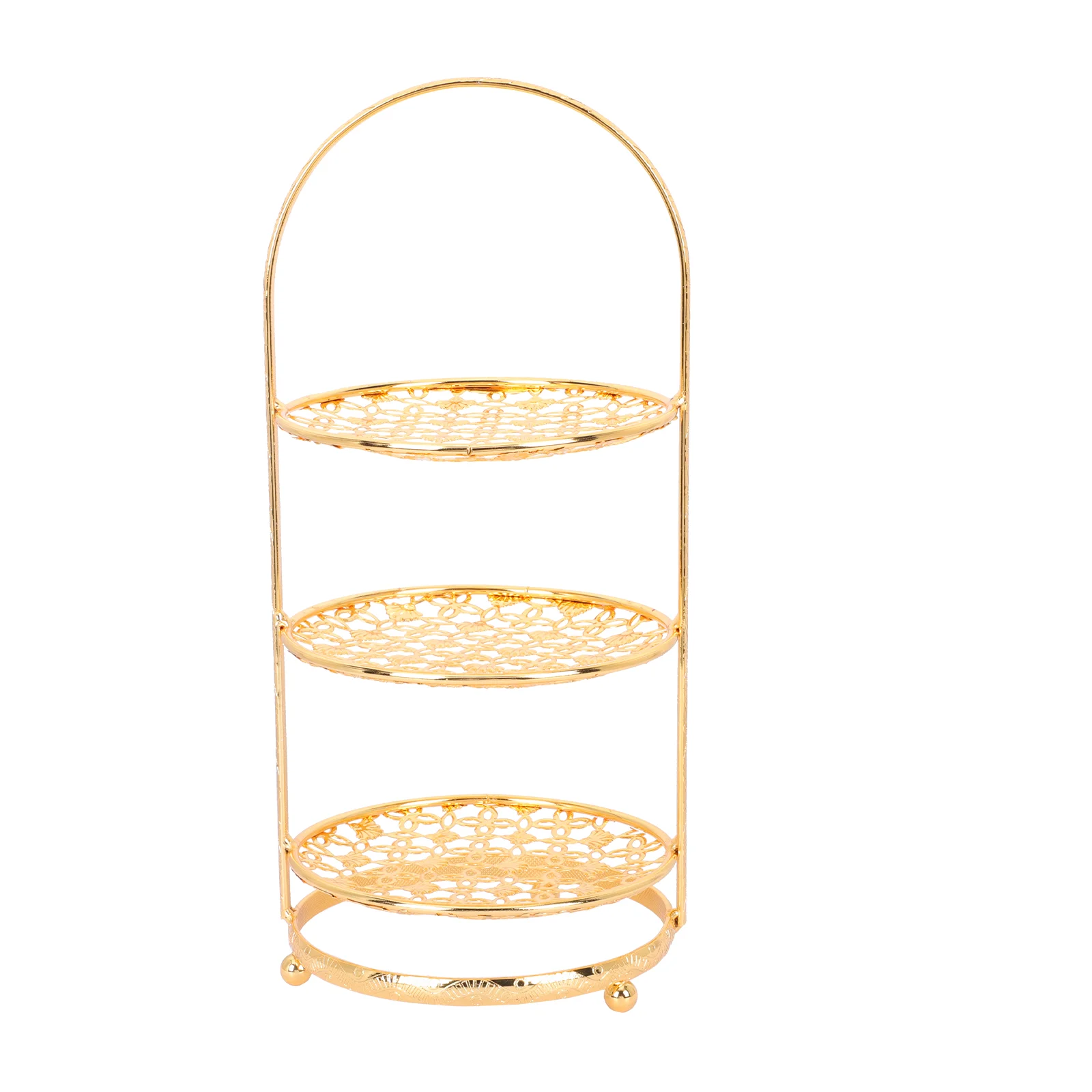 Сервировочное блюдо трехъярусная подставка для поддонов кованый железный