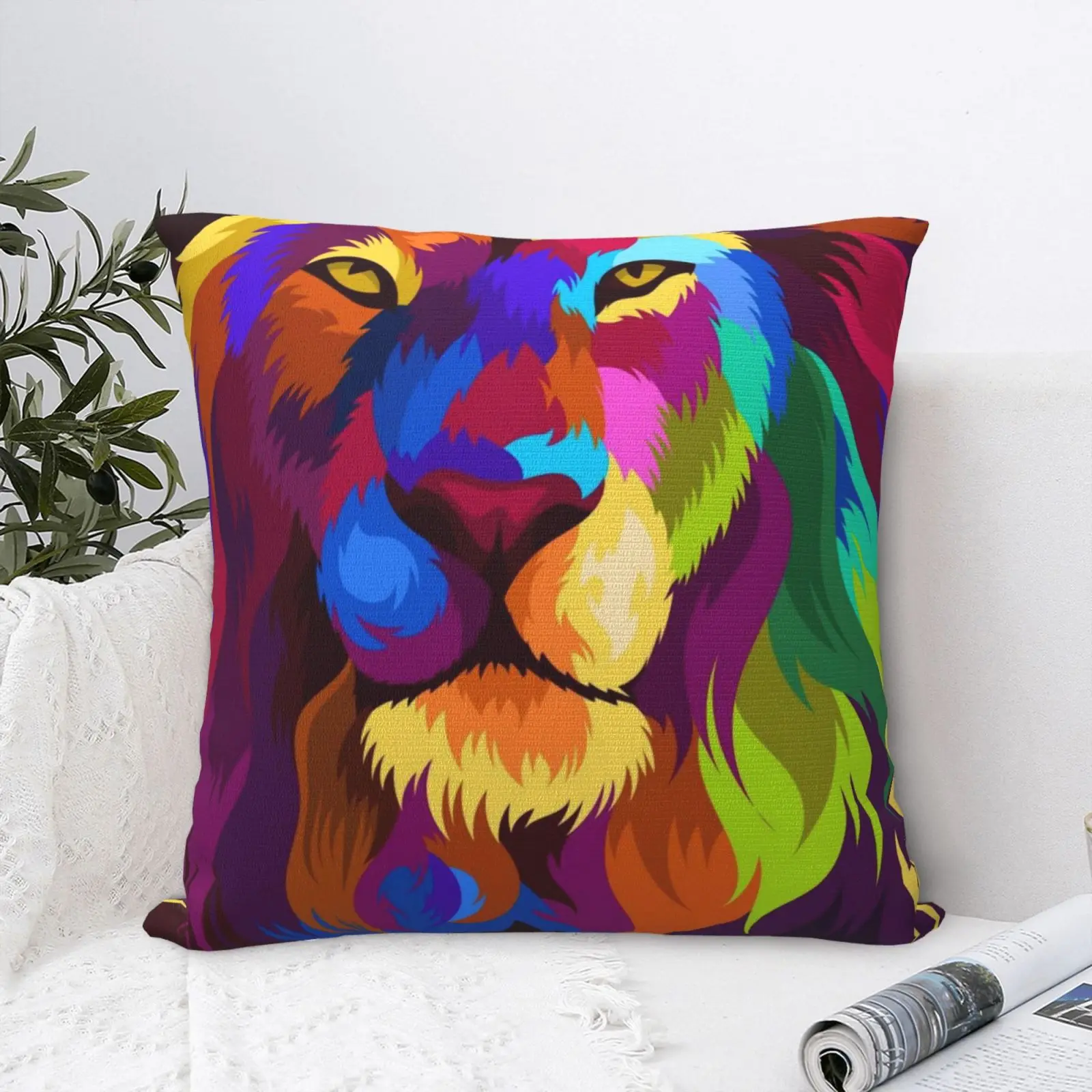 

Rainbow Lion 7 Pillow Case Pillowcases For Pillows Decorative Living Room Kawaii Dakimakura Pillow Case Decorative Soft Luxury