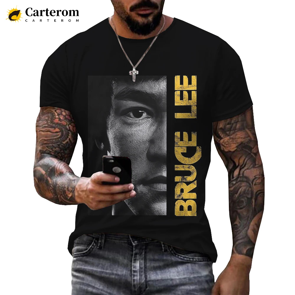 Men Women Bruce Lee 3d Printed T-shirt Short Sleeve Harajuku