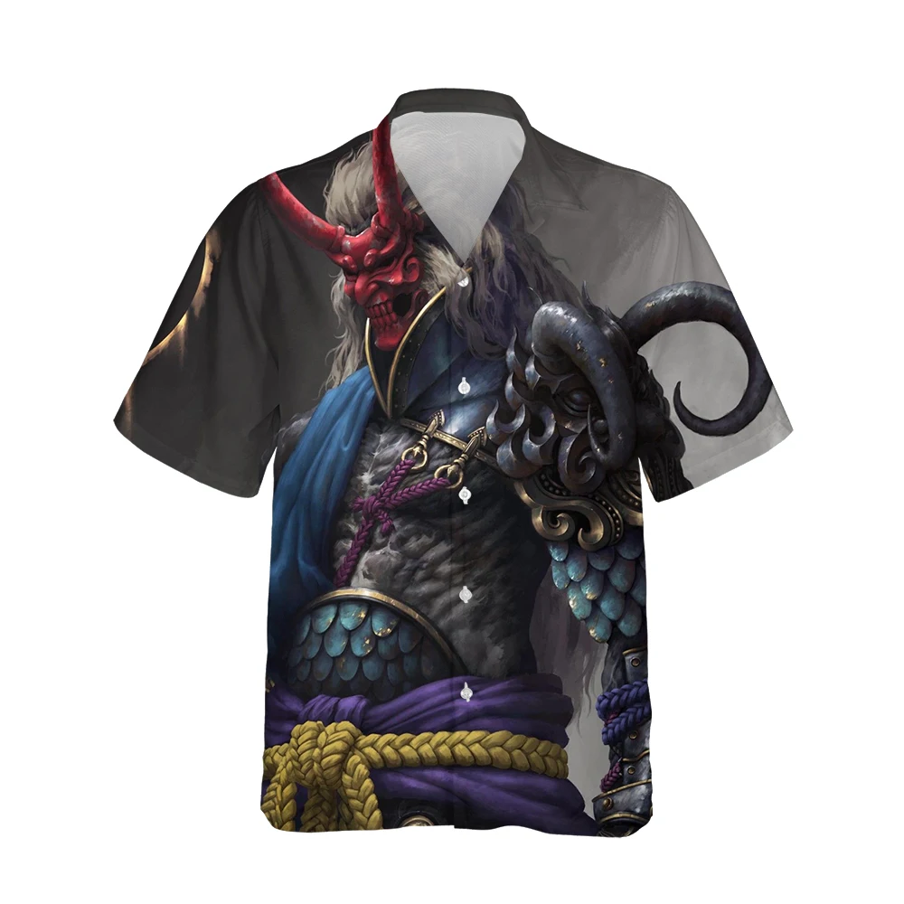 

Jumeast 3d Horror Devil Printed Hawaiian Shirt Men Short Sleeve Demon Shirts for Men Dark Street Style Casual Loose Tops S-5XL