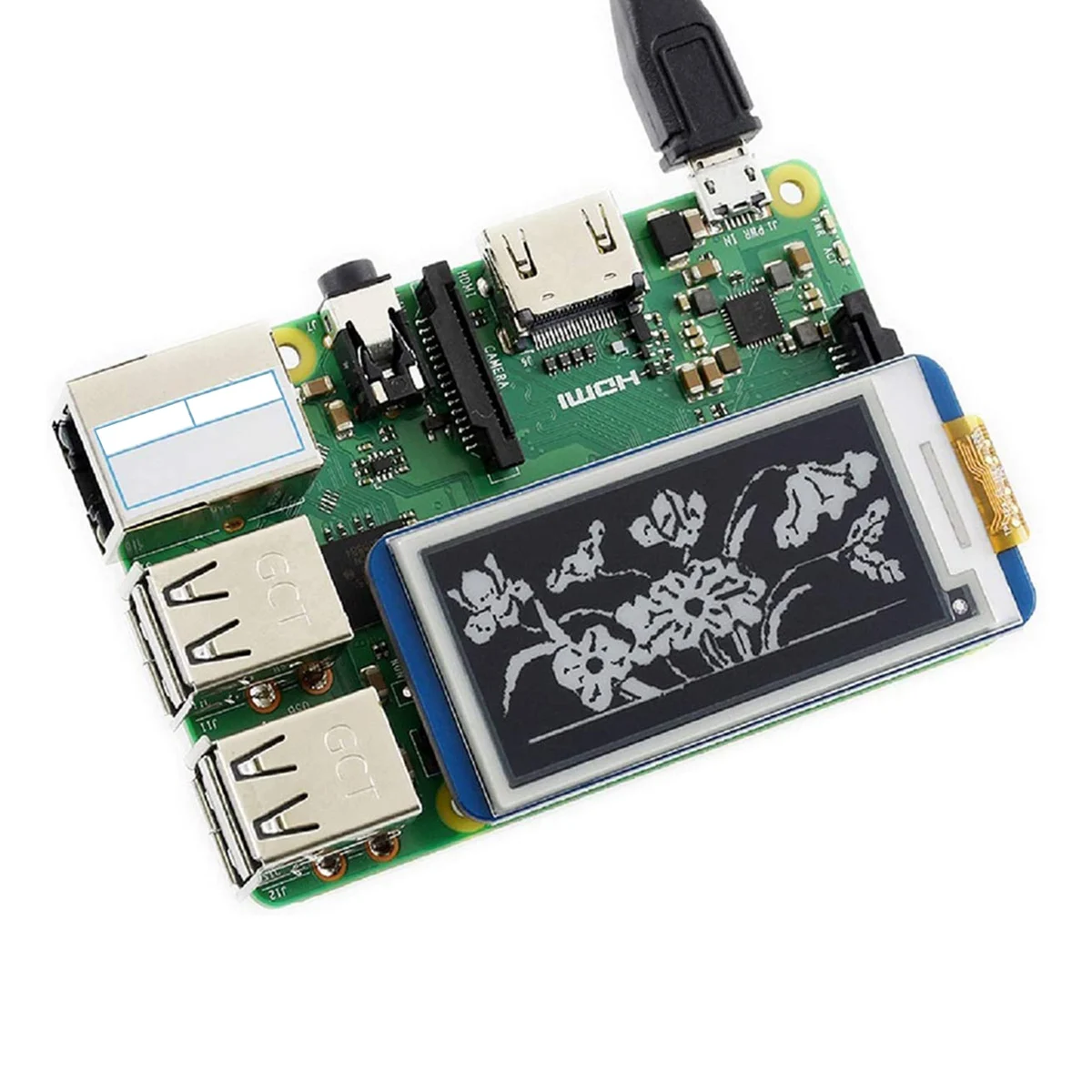 Waveshare 2 13-дюймовый дисплей E-Ink HAT черный белый двухцветный 250X122 пикселей ЖК-экран