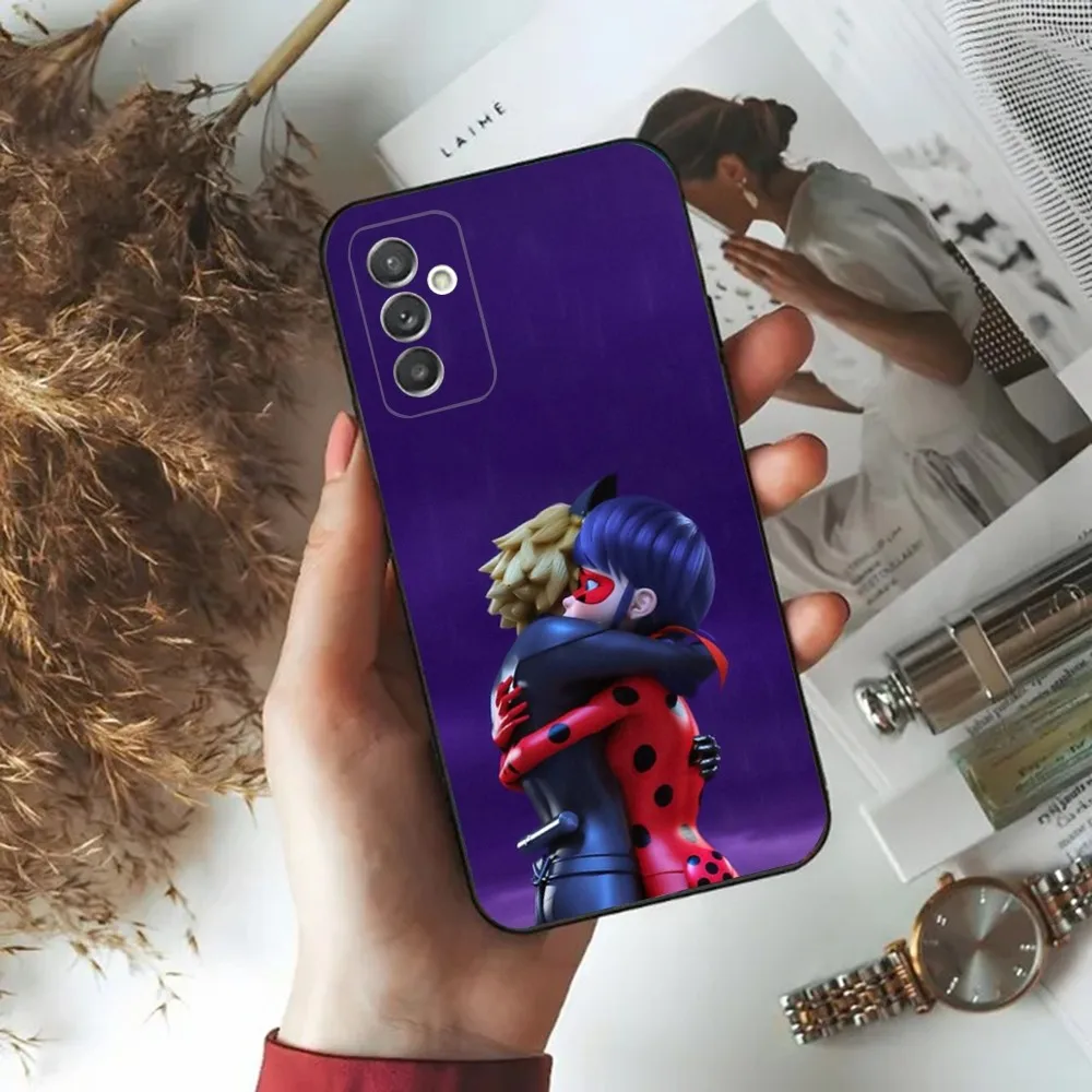 Чехол для телефона Cat Noir Samsung Galaxy A20 A21s A22 A31 A32 A52 A53 A72 73 A80 A91 L-LadybugES-S мягкий черный