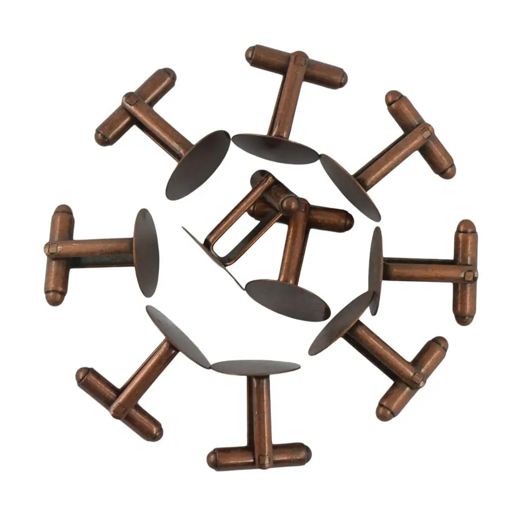 

10 Pieces Blank Base Pad Cufflinks DIY Wedding Formal Suit Shirt Cufflinks