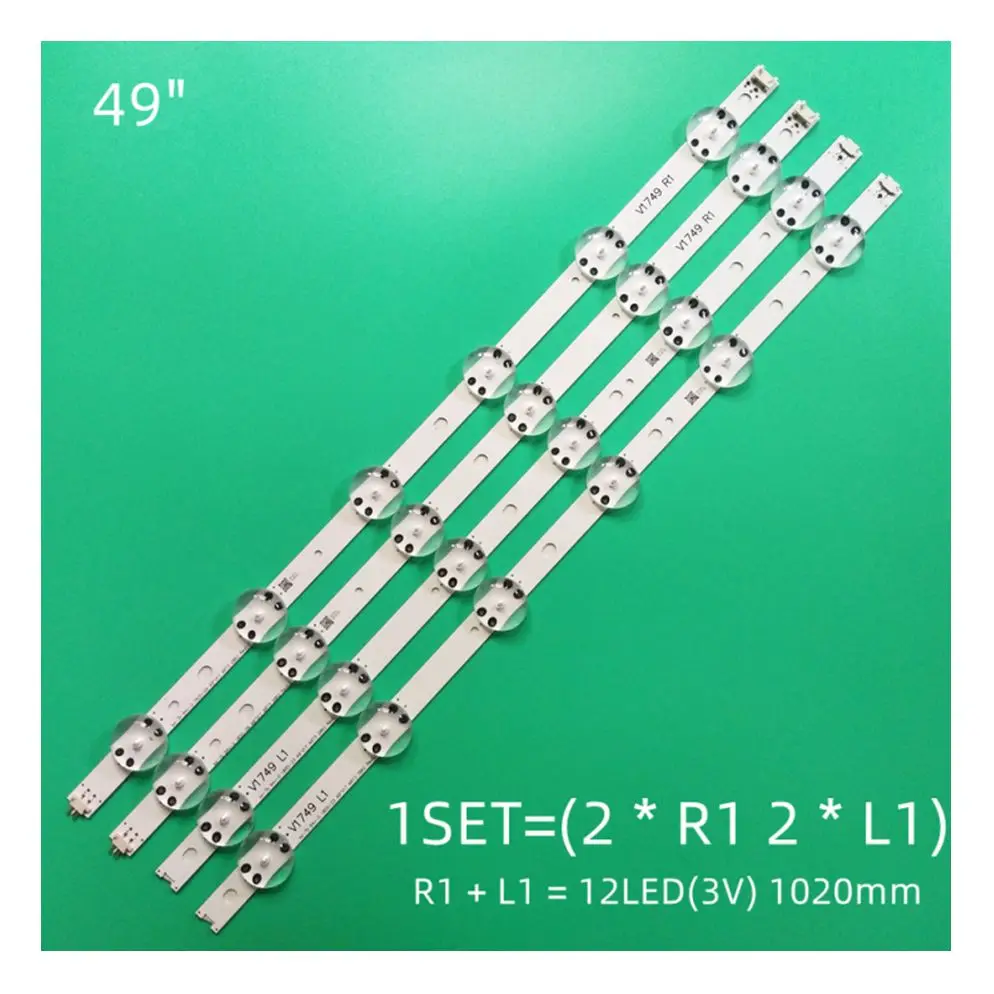 

5 комплектов = 20 шт. светодиодная подсветка для LG 49LV340C 49UJ6560 49UV340C 49UJ6525 49UJ6585 49UJ6565 49UJ651V 49UJ670V 49UJ701V V17