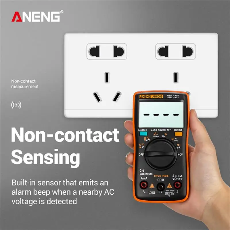 

Конденсатор ANENG AN8009, реальная фотоцифровая фотография, Автомобильный Электрический измеритель емкости, температуры, Диод