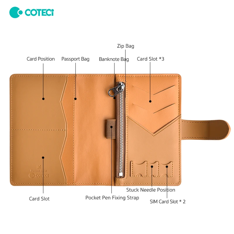 COTECi Женский Кошелек Из Искусственной Кожи Компактный Держатель Для Карт С