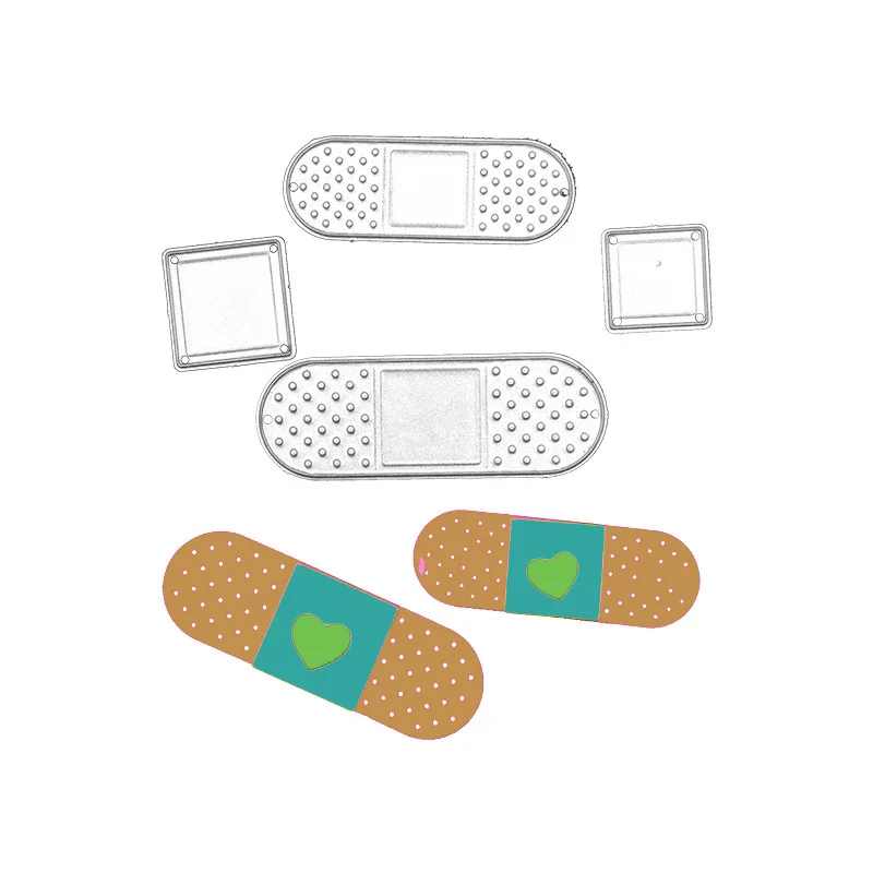 Милые металлические Вырубные штампы Love Band-Aid для рукоделия скрапбукинга и