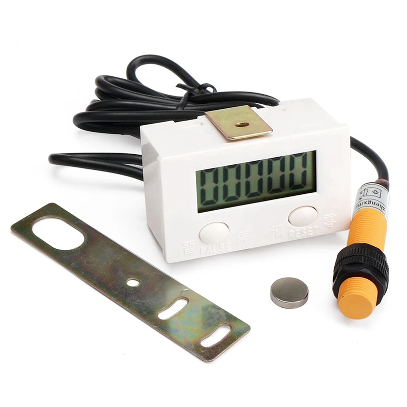 

3X 0-99999 LCD Digital Display Electronic Counter Punch Magnetic Induction Proximity Switch Reciprocating Rotary Counter