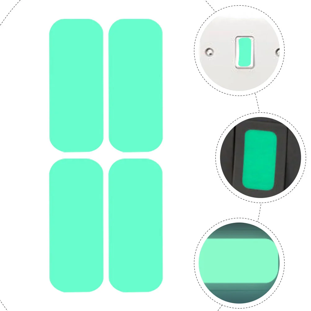 Светящиеся наклейки на переключатель серебристый декор светящаяся ночная