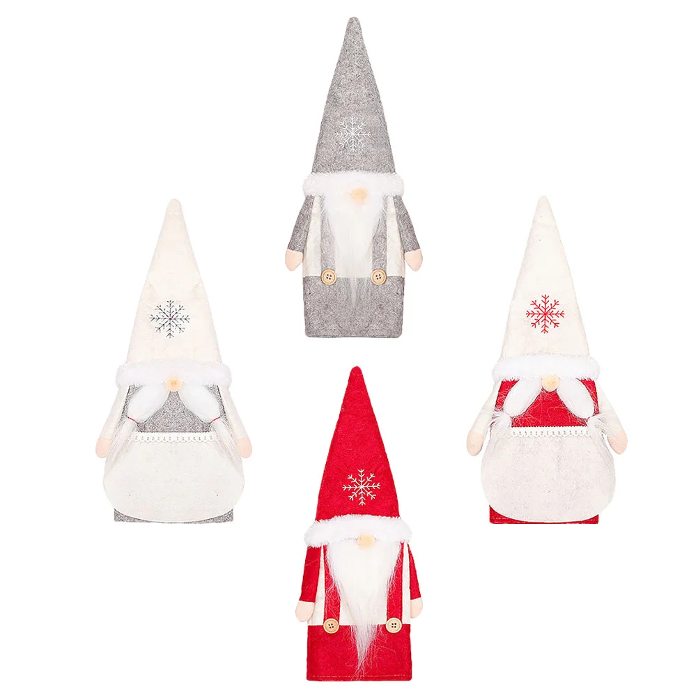 

Bottle Cover Topper Christmas Gnome Sweater Xmas Ugly Bags Bag Champagne Dress Covers Holiday Clothes Santa Wrap