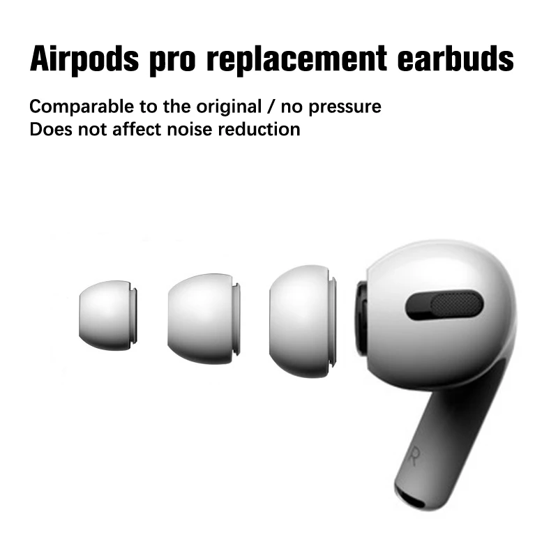 

Soft Wireless Bluetooth Headset Silicone Ear Caps For Apple Airpods Pro Headphone Eartip Ear Cap Tips Earcap Plugs Accessories
