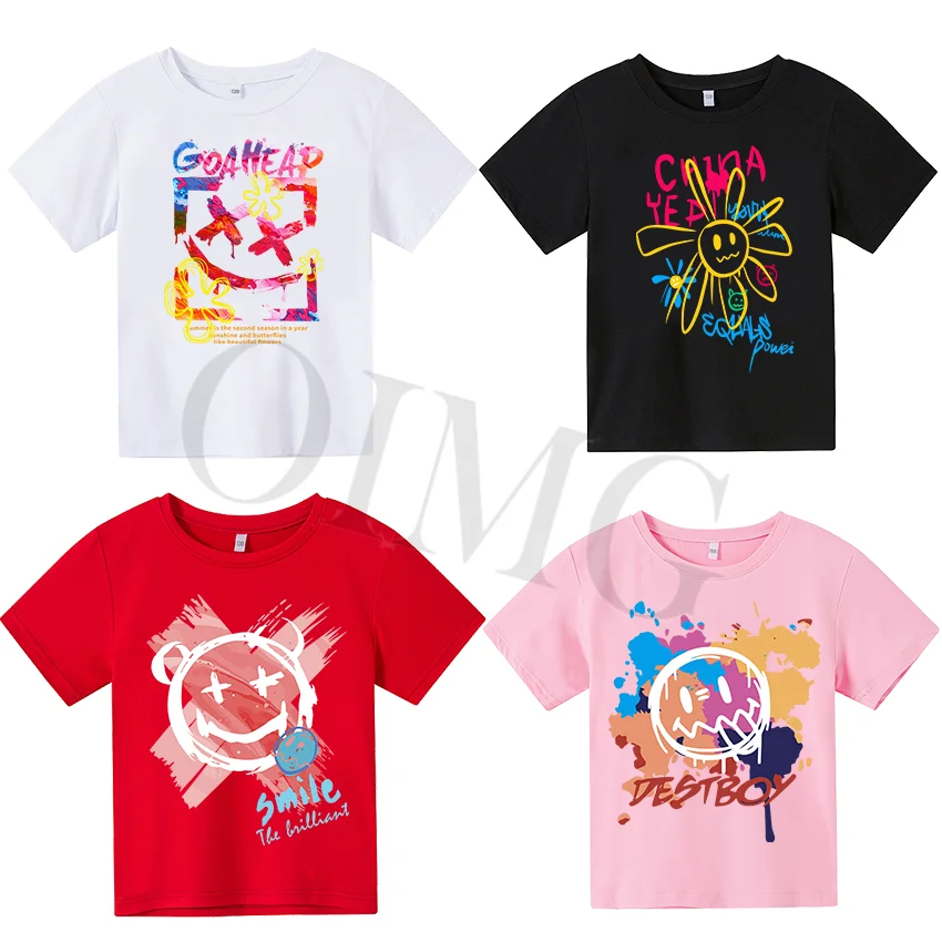 

2022 Summer Glamour T Shirts Cute T Shirts Boys Clothes Girls Clothes Prints 3-14 Years Old Clothes Stranger Things Style Length