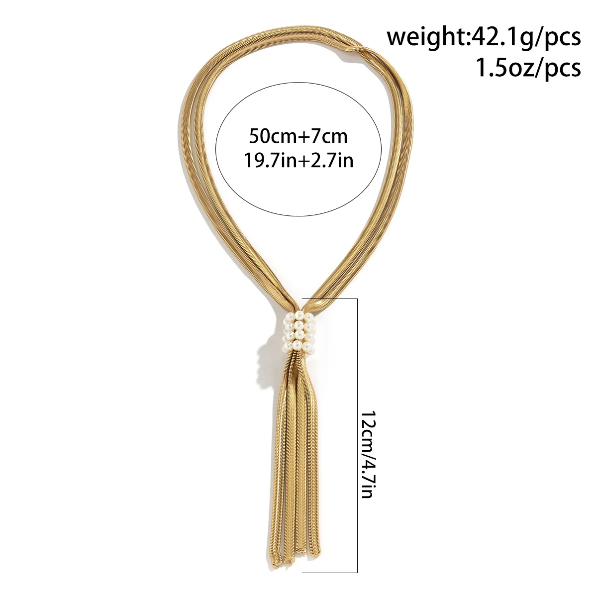 Ingemark уникальное многослойное ожерелье с длинной цепочкой из гладкой змеи для