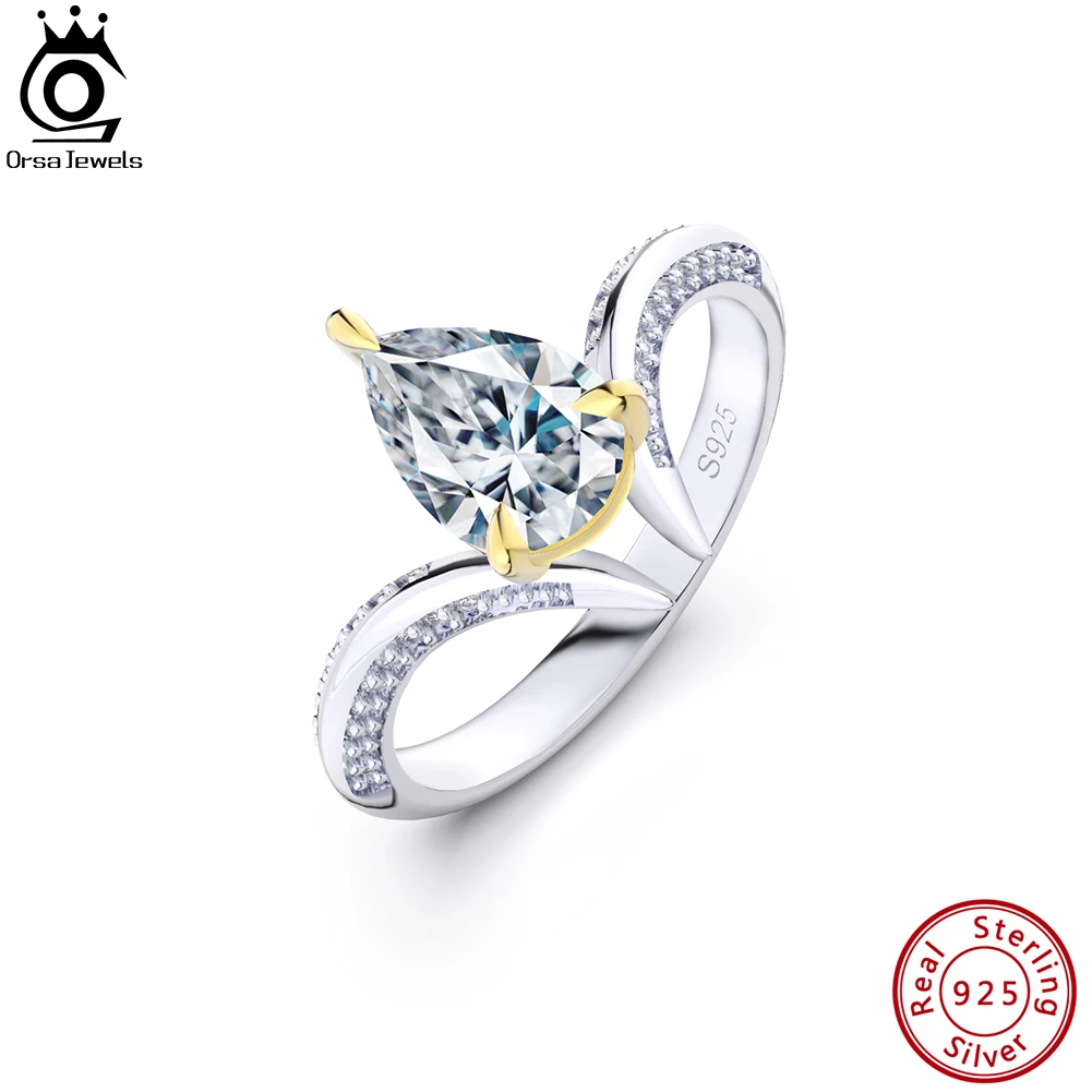 Женское Обручальное Кольцо ORSA JEWELS из серебра 925 пробы с фианитом 8A, LZR02