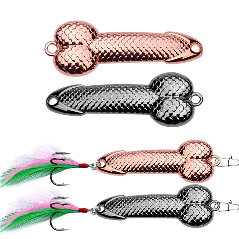 

Hard Metal Wobble Fish Lures Fishing Hook for Freshwater and Saltwater Joke Gift Practical for Fishing Lovers A2UB