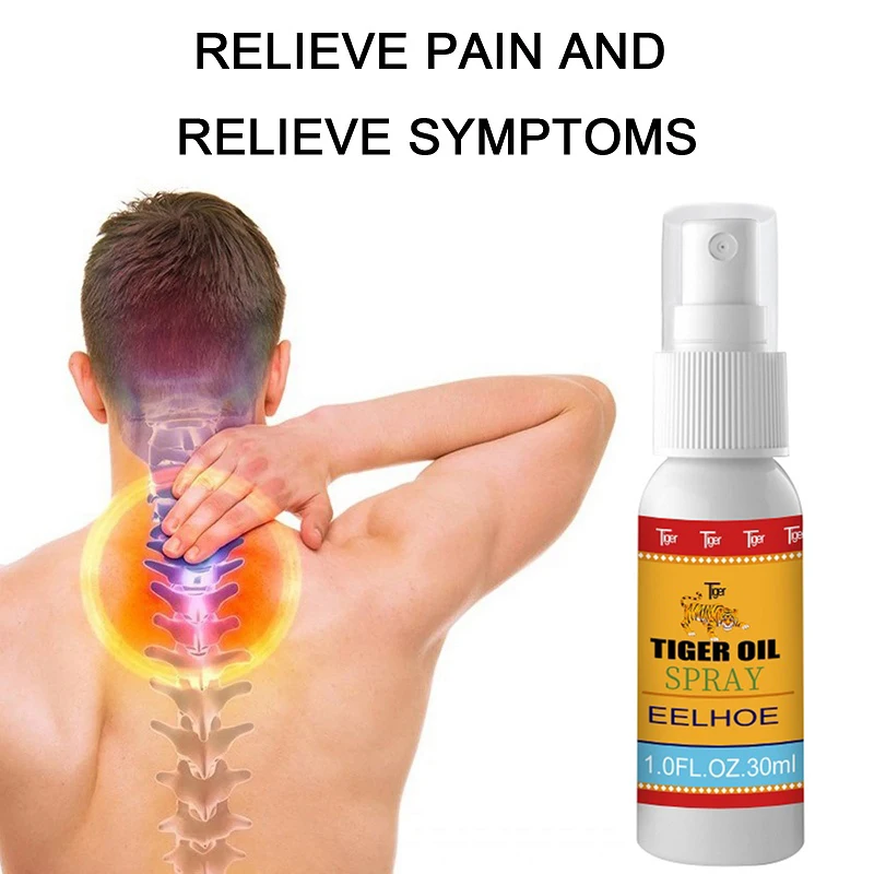 

Pain Relief Spray Tiger Oil for Spine Rheumatic Joint Arthralgia Muscle Pain Stasis Shoulder Neck Lumbar Pain Body Massage Oils