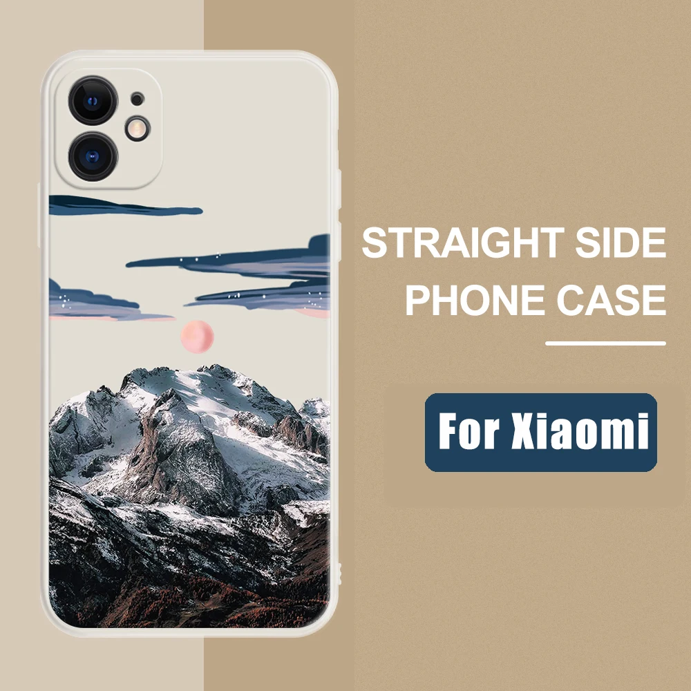 Чехол Snow Mountain для телефона Samsung S22 S21 S20 Ultra Plus FE A53 A73 A52S 5G A33 A72 A50 A32 23 A51 A71 мягкий