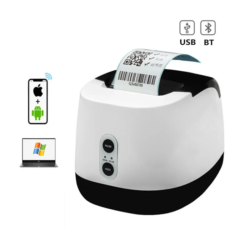

P3 Product Barcode QR Code Price Sticker 25-60mm Label POS Cash Register Bill Receipt Thermal Printer For Windows Android IOS