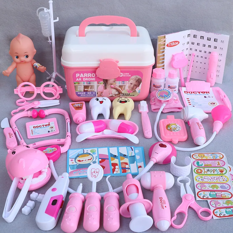 

Doctor Set for Kids Girls Pretend Play Role-playing Games Hospital Accessorie Medical Kit Nurse Tools Bag for Children Toys Gift