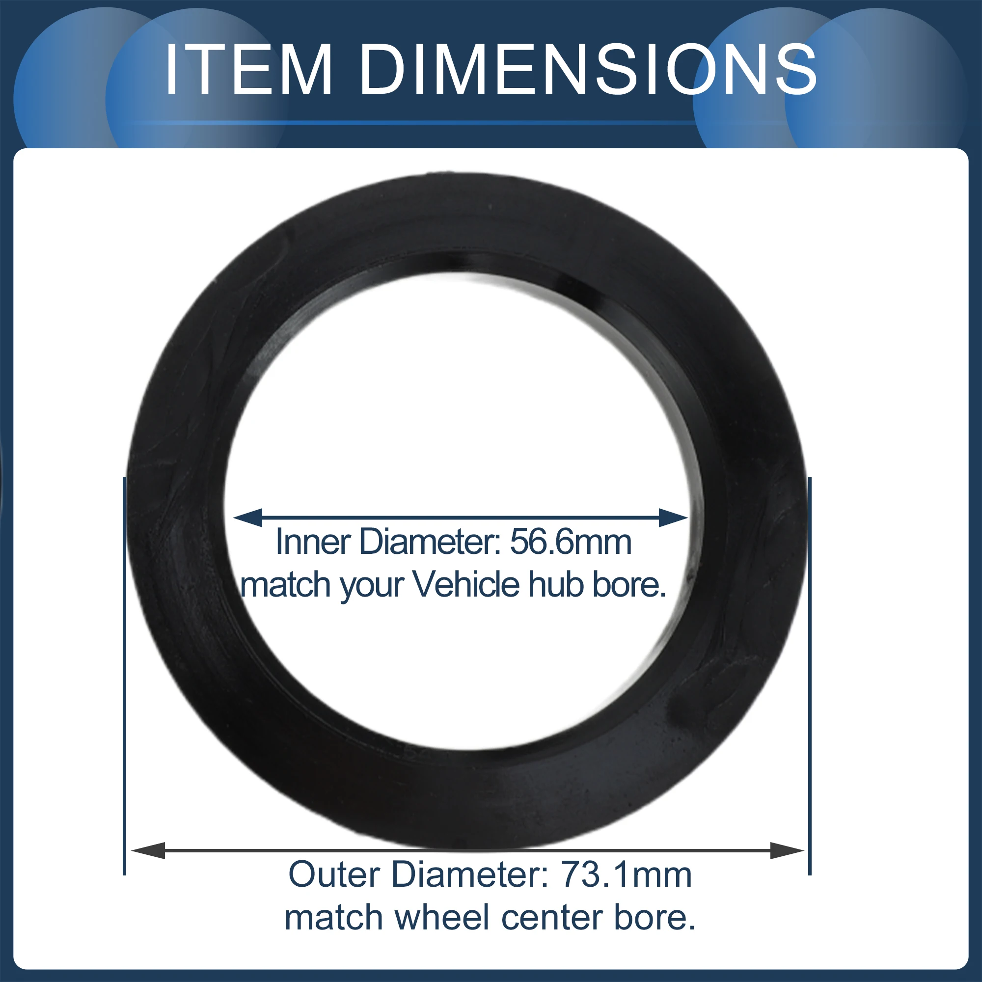 UXCELL 4 шт. 72 6/73 1/74 1 мм OD 64 1/66 6/67 1/57 1/72 6 ID автомобильный концентратор центральное